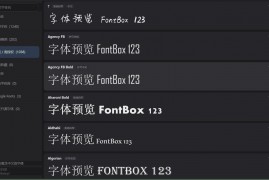 设计师可商用字体管理软件（字体效果批量预览、字体自动整理、在线下载字体）